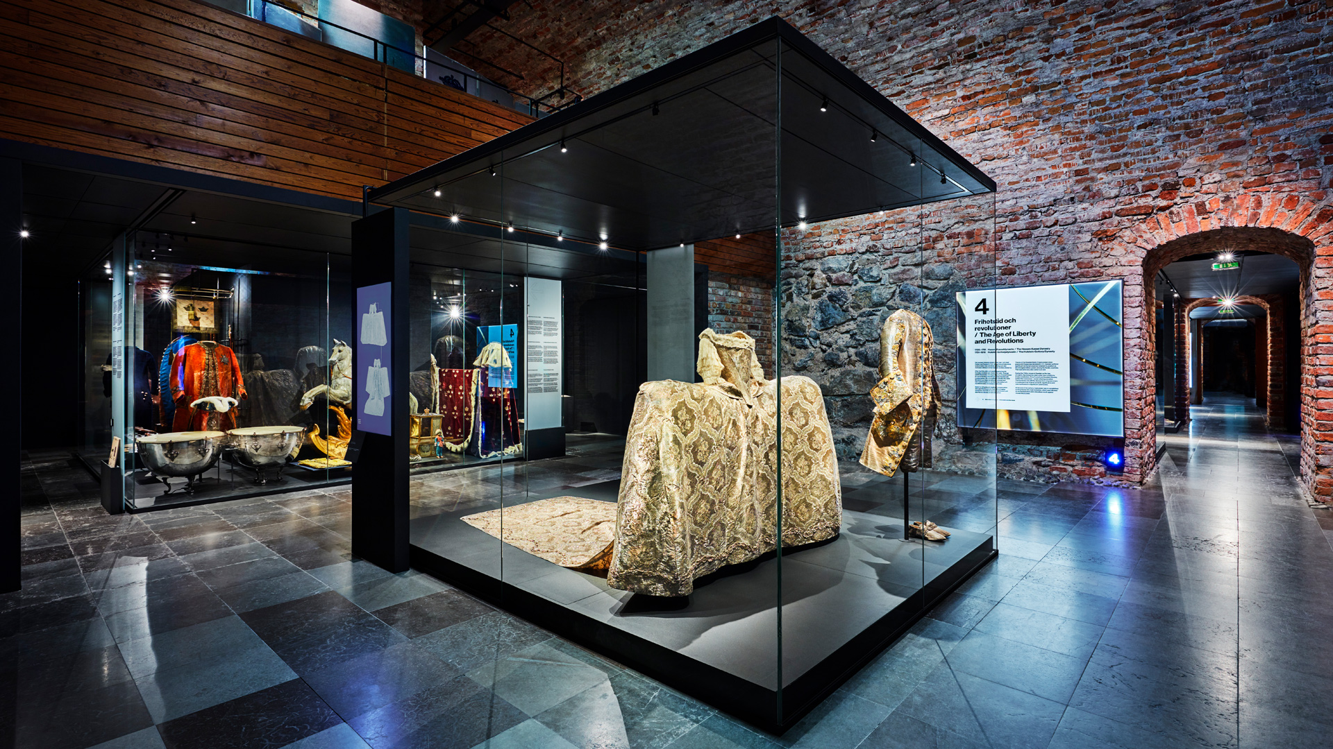 A display with royal costumes
